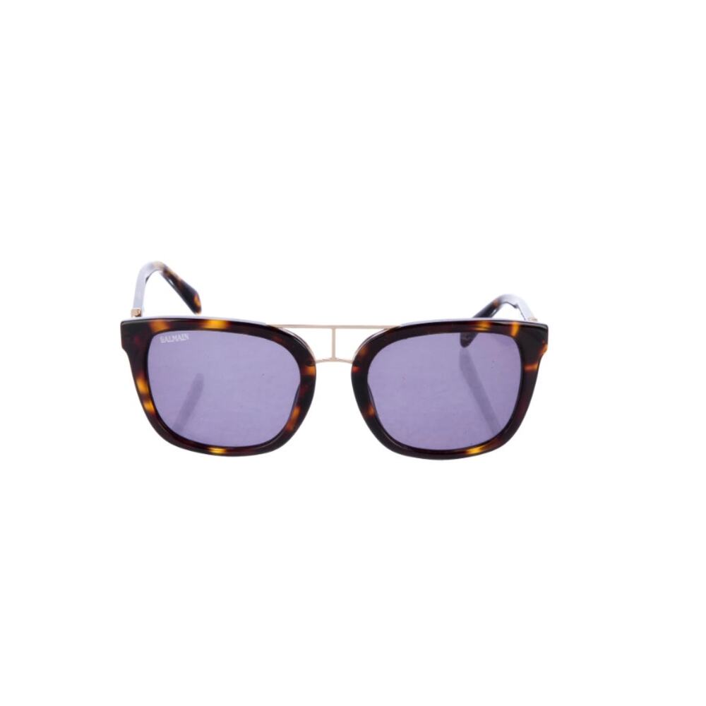 Balmain Tortoiseshell Sunglasses with Purple Lenses